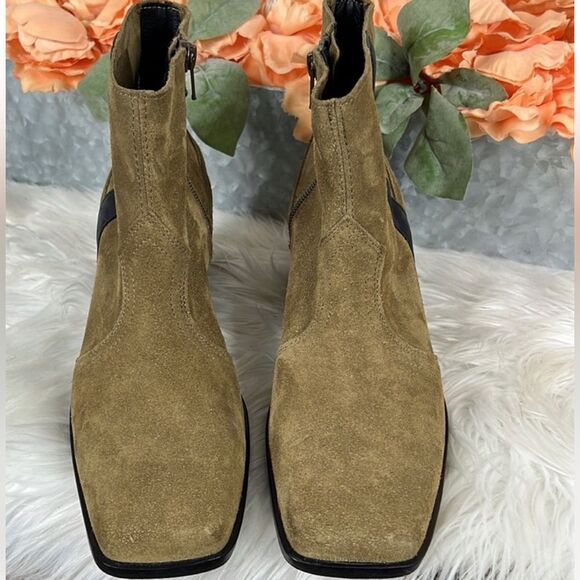 Free People Olive and Black Ankle Booties - Picture 2 of 11